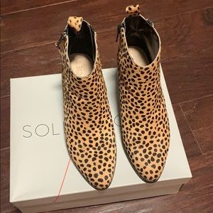 Calf Hair animal print booties